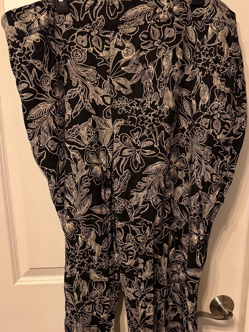 Lane Bryant Women's Linen Blend Floral Straight Leg Pants Size 22